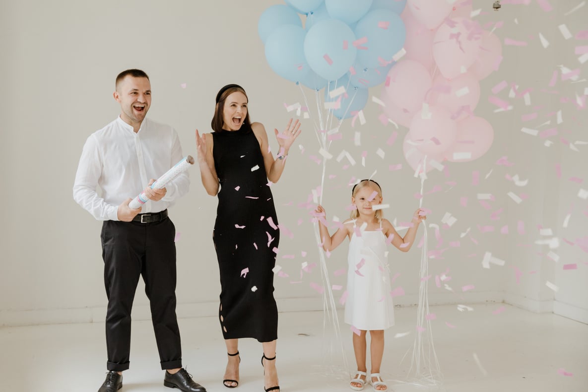 Family Having a Gender Reveal